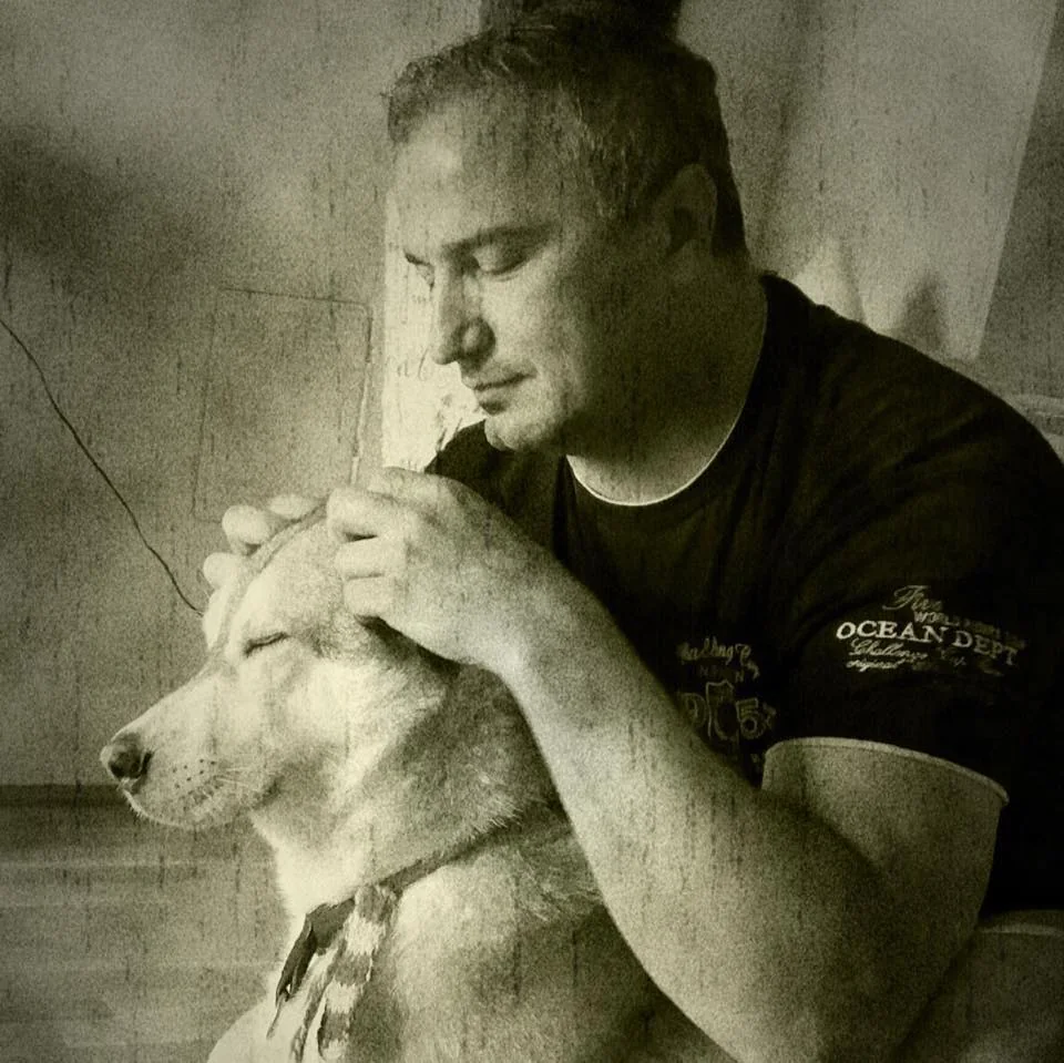 Werner Schlachtner mit seinem Hund